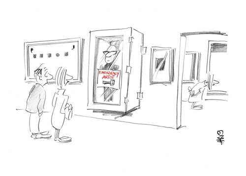 Cartoon: Emergency Artist (medium) by helmutk tagged business