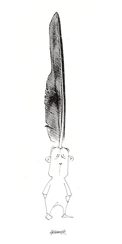 Cartoon: Feather-Head (medium) by helmutk tagged culture