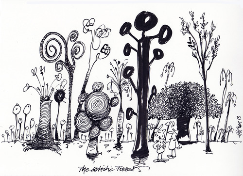 Cartoon: Forest Artistic (medium) by helmutk tagged nature