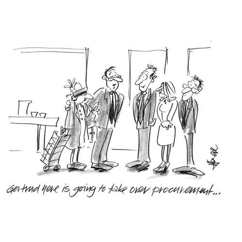Cartoon: Gertrud (medium) by helmutk tagged business