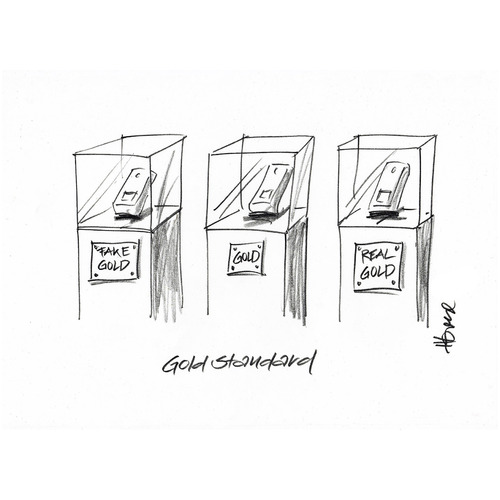 Cartoon: Gold Standard (medium) by helmutk tagged business