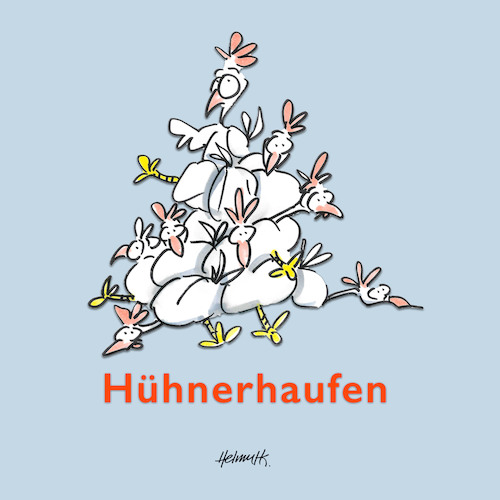 Cartoon: Hühnerhaufen (medium) by helmutk tagged biology