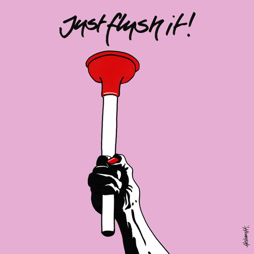 Cartoon: Just Flush It (medium) by helmutk tagged 