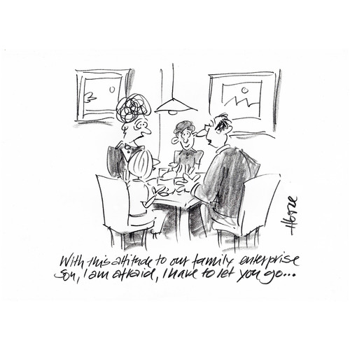 Cartoon: Letting go (medium) by helmutk tagged business