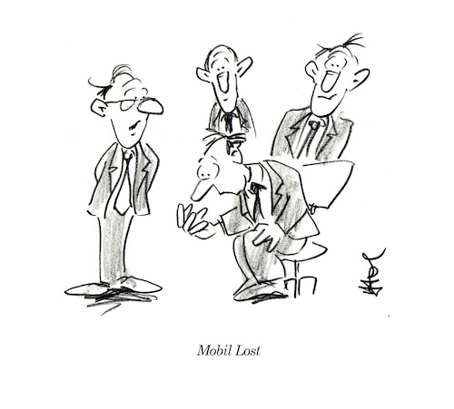 Cartoon: Mobli Loss (medium) by helmutk tagged business