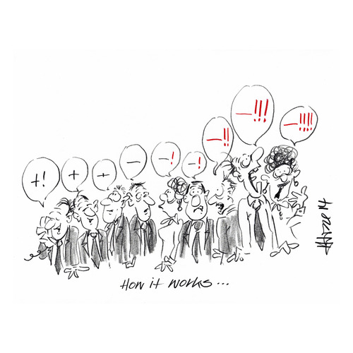 Cartoon: Negative Thinking (medium) by helmutk tagged business