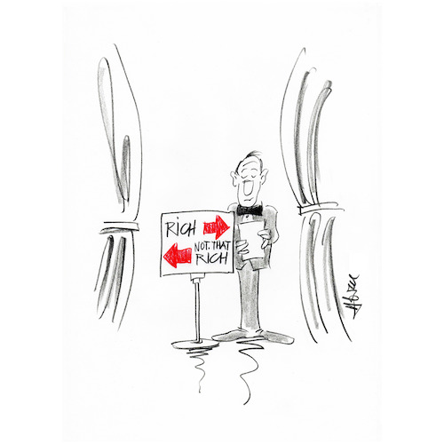 Cartoon: Not That Rich (medium) by helmutk tagged culture
