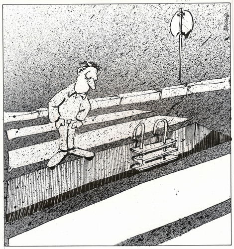 Cartoon: Old Nightmare (medium) by helmutk tagged social,life
