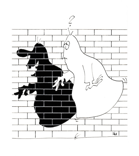 Cartoon: Shadow Smile (medium) by helmutk tagged culture
