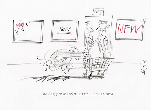 Cartoon: Shoppermarketing (medium) by helmutk tagged business