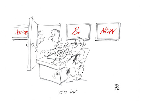 Cartoon: Sit In (medium) by helmutk tagged business