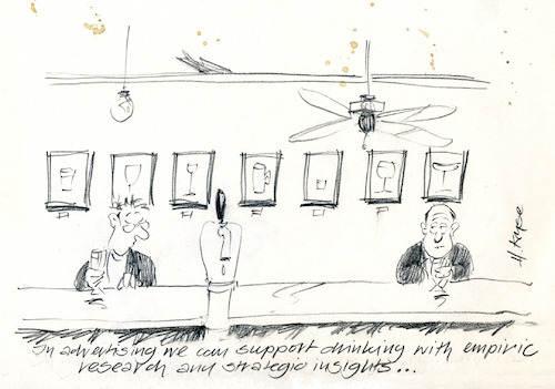 Cartoon: Strategic Drinking (medium) by helmutk tagged business