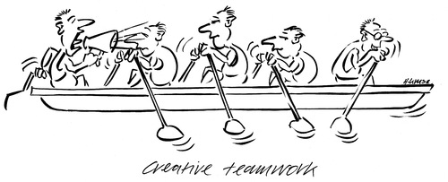 Teamwork By helmutk | Business Cartoon | TOONPOOL