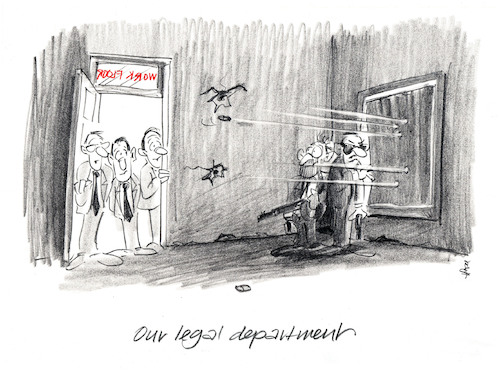 Cartoon: The legal Department (medium) by helmutk tagged business