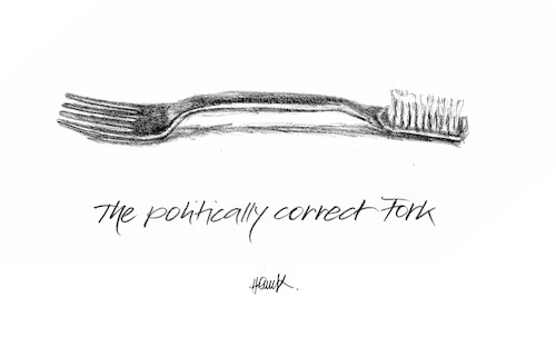 Cartoon: The political Fork (medium) by helmutk tagged politics