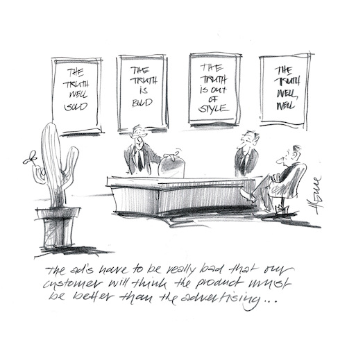 Cartoon: The Truth (medium) by helmutk tagged business