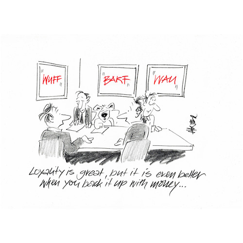 Cartoon: Wau Wau (medium) by helmutk tagged business,wau