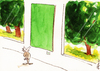 Cartoon: Green on Green (small) by helmutk tagged art