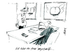 Cartoon: Self Fired (small) by helmutk tagged business