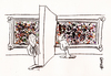 Cartoon: The Wall (small) by helmutk tagged art