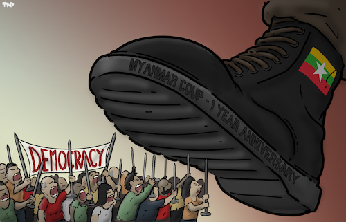 Myanmar coup anniversary Myanmar coup anniversary