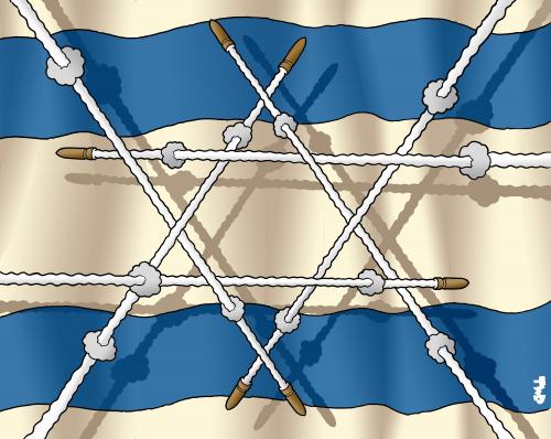 Cartoon: Neverending conflict (medium) by Tjeerd Royaards tagged gaza,israel,violence,palestine,children,war,gaza,israel,palästina,krieg,einmarsch,bodentruppen,truppen,soldaten,militär,diplomatie,waffen,gewalt,kinder,kind,jugendliche,konflikt