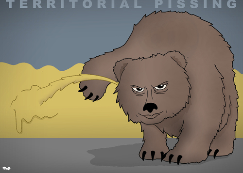 Cartoon: Russia and Ukraine (medium) by Tjeerd Royaards tagged russia,ukraine,crimea,putin,bear,conflict,war,russia,ukraine,crimea,putin,bear,conflict,war