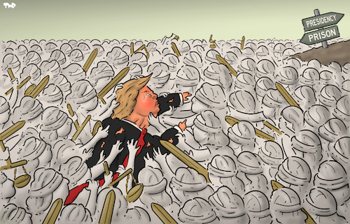 Cartoon: Swamp of justice (medium) by Tjeerd Royaards tagged swamp,justice,trump,usa,elections,democracy,court,law,prison,swamp,justice,trump,usa,elections,democracy,court,law,prison