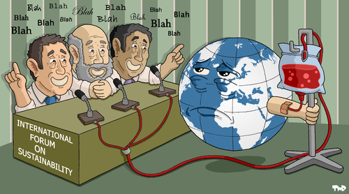 sustainable development cartoon