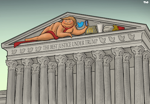 Cartoon: US Supreme Court (medium) by Tjeerd Royaards tagged trump,justice,usa,america,court,trump,justice,usa,america,court