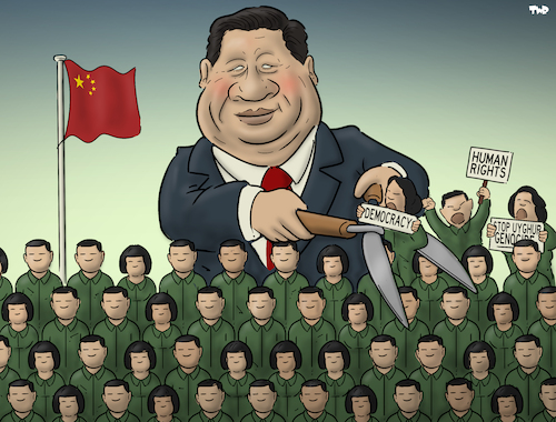 Xi the gardener By Tjeerd Royaards | Politics Cartoon | TOONPOOL