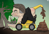 Cartoon: Bolsonaro and the Amazon (small) by Tjeerd Royaards tagged bolsonaro,brazil,trees,forest,deforestation