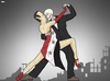 Cartoon: Dance with Death (small) by Tjeerd Royaards tagged syria,war,assad,death,dance,tango