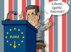 Cartoon: Expulsions of Roma (small) by Tjeerd Royaards tagged roma,sarkozy,france,gypsie,deportation,crime