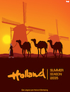Cartoon: Heatwave in Holland (small) by Tjeerd Royaards tagged weather,hot,climate,netherlands