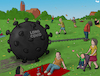 Cartoon: Long Covid (small) by Tjeerd Royaards tagged long,covid,corona,pandemic,virus