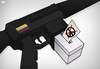 Cartoon: No Peace in Colombia (small) by Tjeerd Royaards tagged colombia,farc,peace,referendum