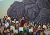 Cartoon: Resistance (small) by Tjeerd Royaards tagged protest,trump,erdogn,wilders,autocracy