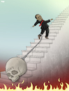 Cartoon: Robert Mugabe Dies (small) by Tjeerd Royaards tagged mugabe,zimbabwe,dictator,heaven,hell