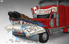 Cartoon: Trucker protests in Canada (small) by Tjeerd Royaards tagged canada,vaccine,restrictions,freedom,science,ottowa