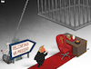 Cartoon: Trump trap (small) by Tjeerd Royaards tagged trump justice prison jail trap usa president democracy