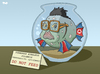 Cartoon: Tyrannus Koreanus Vulgaris (small) by Tjeerd Royaards tagged north,korea,dictator,tyrant,fish,bowl,threat,un