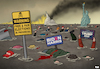 Cartoon: Warning (small) by Tjeerd Royaards tagged trump,usa,biden,elections,democracy