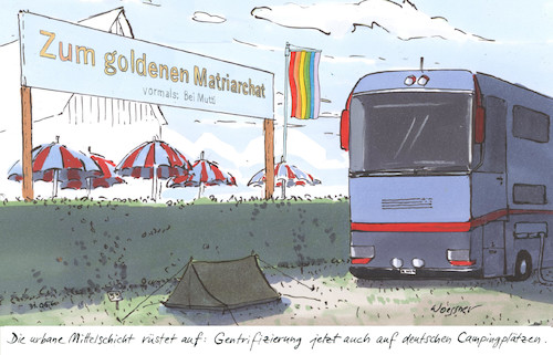 Cartoon: campingplatz gentrifizierung (medium) by woessner tagged karikatur,woessner,cartoon,motorisierung,campingfahrzeug,wohnwagen,luxuswohnmobil,verkehr,umwelt,freizeitgestaltung,corona,covid,pandemie,lockdown,campingplatz,gentrifizierung,urbane,mittelschicht,suv,luxus,wohnmobil,matriarchat,regenbogenfahne,lgbt,bewirtschaftung,wirtschaft,kneipe,biergarten,zeltplatz,campen,zelten,freizeit,urlaub,karikatur,woessner,cartoon,motorisierung,campingfahrzeug,wohnwagen,luxuswohnmobil,verkehr,umwelt,freizeitgestaltung,corona,covid,pandemie,lockdown,campingplatz,gentrifizierung,urbane,mittelschicht,suv,luxus,wohnmobil,matriarchat,regenbogenfahne,lgbt,bewirtschaftung,wirtschaft,kneipe,biergarten,zeltplatz,campen,zelten,freizeit,urlaub