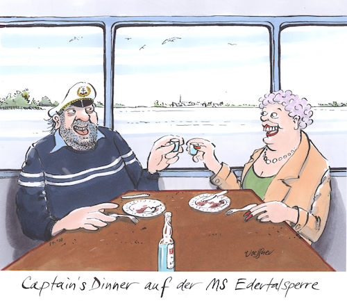 Cartoon: Captains Dinner (medium) by woessner tagged freimut,woessner,karikaturen,cartoons,senioren,butterfahrt,ausflug,uniform,kleidung,berufsbekleidung,stand,standesgemäß,stolz,alkohol,saufen,trinken,trinker,essen,edertalsperre,stausee,captains,dinner,motorschiff,kapitänsessen,kapitän,ritual,audienz,ehre,ehrerbietung,privileg,ausflugsdampfer,talsperre,kreuzfahrt,kreuzfahrtschiff,ozeandampfer,binnenschiffahrt,binnenschiffer,freimut,woessner,karikaturen,cartoons,senioren,butterfahrt,ausflug,uniform,kleidung,berufsbekleidung,stand,standesgemäß,stolz,alkohol,saufen,trinken,trinker,essen,edertalsperre,stausee,captains,dinner,motorschiff,kapitänsessen,kapitän,ritual,audienz,ehre,ehrerbietung,privileg,ausflugsdampfer,talsperre,kreuzfahrt,kreuzfahrtschiff,ozeandampfer,binnenschiffahrt,binnenschiffer