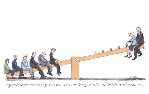 Cartoon: Dialog (medium) by woessner tagged woessner,karikaturen,cartoons,sprechen,diskutieren,diskussion,gremien,ausschuss,rat,kommission,treffen,beraten,beratung,rücksichtnahme,ergänzung,synergien,unterstützung,ergänzen,zusammenarbeit,zusammenarbeiten,dialog,wippe,ungleichgewicht,gleichgewicht,mehrheit,minderheit,gespräch,meinungsaustausch,gremium,konferenz,schaukel,spielplatz,spielgerät,balance,balancieren,gegenseitigkeit,gegenseitig,woessner,karikaturen,cartoons,sprechen,diskutieren,diskussion,gremien,ausschuss,rat,kommission,treffen,beraten,beratung,rücksichtnahme,ergänzung,synergien,unterstützung,ergänzen,zusammenarbeit,zusammenarbeiten,dialog,wippe,ungleichgewicht,gleichgewicht,mehrheit,minderheit,gespräch,meinungsaustausch,gremium,konferenz,schaukel,spielplatz,spielgerät,balance,balancieren,gegenseitigkeit,gegenseitig