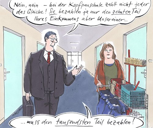 Cartoon: Direktor Kopfpauschale (medium) by woessner tagged direktor,putzfrau,kopfpauschale,einkommen,lohn,gesundheitspolitik,gesellschaft,armut,reichtum,gerechtigkeit,direktor,putzfrau,kopfpauschale,einkommen,lohn,gesundheitspolitik,gesellschaft,armut,reichtum,gerechtigkeit,arm,reich,gehalt,job,arbeit,geld,verdienst