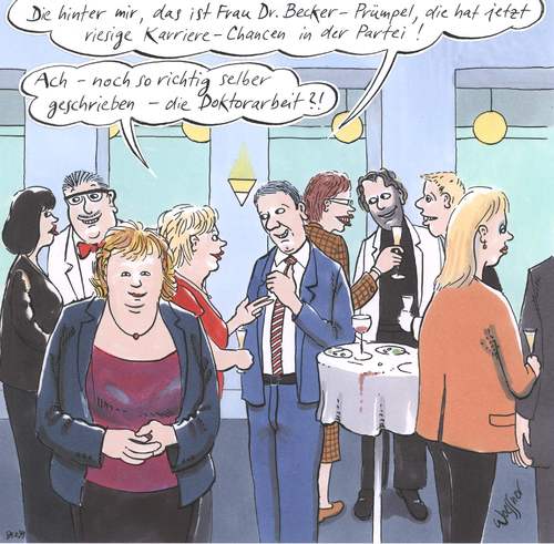 Cartoon: Doktorarbeit Parteikarriere (medium) by woessner tagged doktorarbeit,selber,geschrieben,politik,partei,karriere,unschuldig,sauber,akademisch,wissenschaft,leumund,ruf,glaubwürdigkeit,doktorarbeit,selber,geschrieben,politik,partei,akademisch,wissenschaft,leumund,glaubwürdigkeit