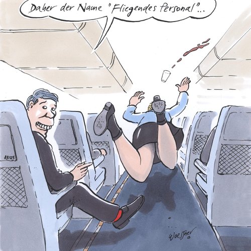 Cartoon: fliegendes personal (medium) by woessner tagged pauschalurlaub,saftschubse,schadenfreude,streich,stolpern,passagier,stewardess,flugzeug,personal,fliegendes,ferien,flugreise,geschäftsreise,fliegendes,personal,flugzeug,stewardess,passagier,stolpern,streich,schadenfreude,saftschubse,pauschalurlaub,ferien,flugreise,geschäftsreise