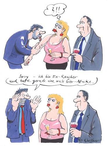 Cartoon: Gierattacke (medium) by woessner tagged orale,gierattacke,raucher,sucht,nikotin,lust,erotik,überfall,ersatzhandlung,anmache,flirt,beziehung,stehempfang,orale,gierattacke,raucher,sucht,nikotin,lust,erotik,überfall,ersatzhandlung,anmache,flirt,beziehung,stehempfang